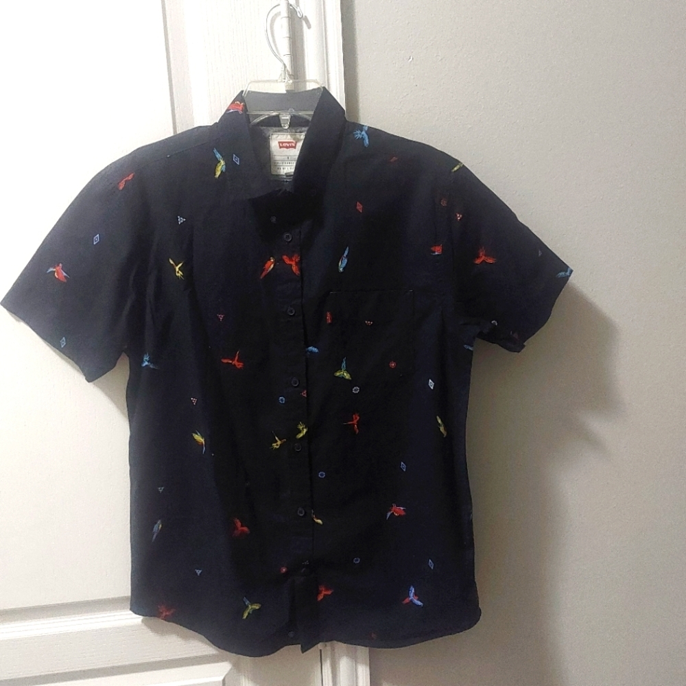 LEVI'S Men Button-down Shortsleeve Shirt Size Small
